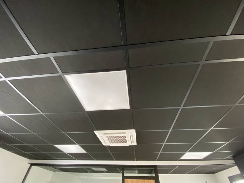 Faux plafond dalle et ossature noire